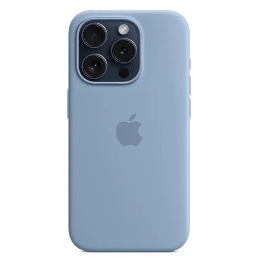 Funda De Silicona para Iphone 16 Pro Original Apple - Color Azul Invierno — imagen 2