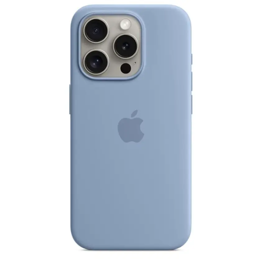Funda De Silicona para Iphone 16 Pro Original Apple - Color Azul Invierno — imagen 1