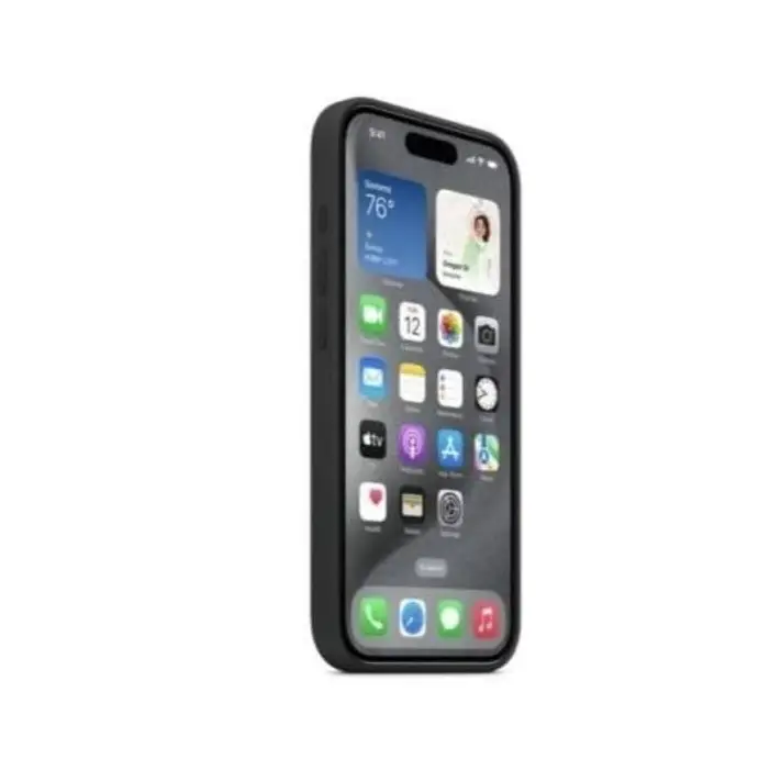 Funda de silicona para Iphone 15 Pro Original Apple - Color Gris Oscuro — imagen 2