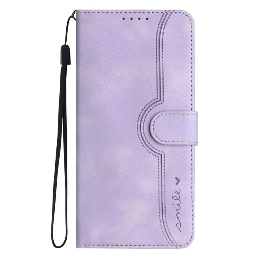 Funda Premium Smile Magnetic Kickstand Tarjetero para Iphone 15 Pro Max - Color Magenta Violeta Claro — imagen 2