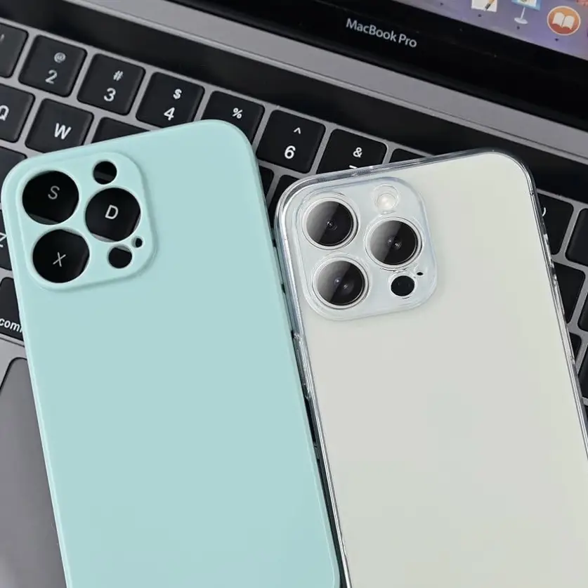 Funda de TPU Flexible Suave para Iphone 15 Pro Max - Color Verde Menta  Marca XIEWE — imagen 3