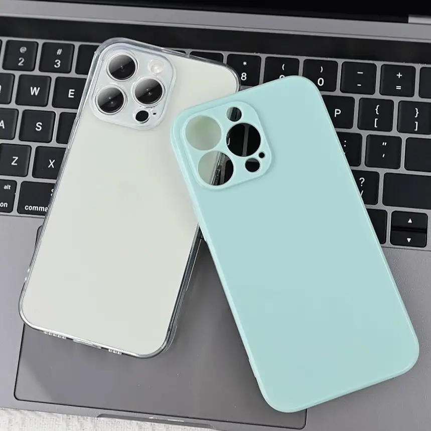 Funda de TPU Flexible Suave para Iphone 15 Pro Max - Color Verde Menta  Marca XIEWE — imagen 2