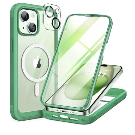 Funda Magnética compatible con MagSafe con protector de pantalla sensible al tacto y antiarañazos con protección de lente de cámara para Iphone 15 Pro — imagen 2