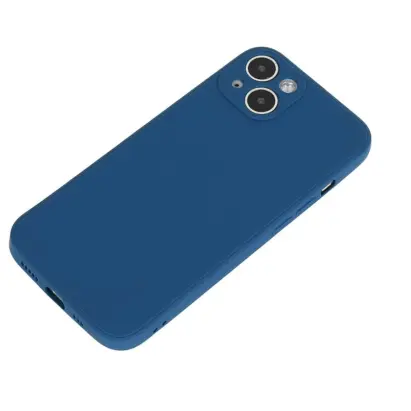Funda de TPU Flexible con diseño antideslizante ,  suave al tacto para Iphone 15 Plus  - Color Azul — imagen 3