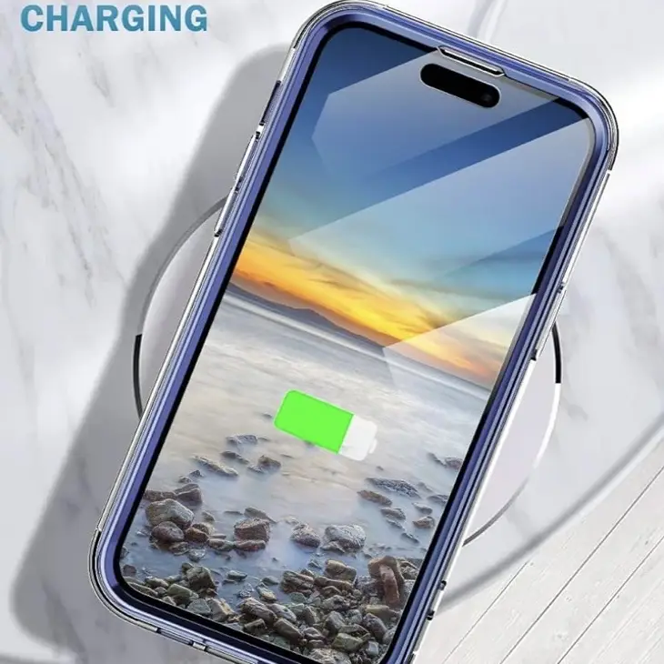 Funda de TPU resistente a Golpes con Protección de pantalla ligera y elegante para Iphone 15 Plus - Color Clear diseño Flores Marca Turquiase — imagen 3