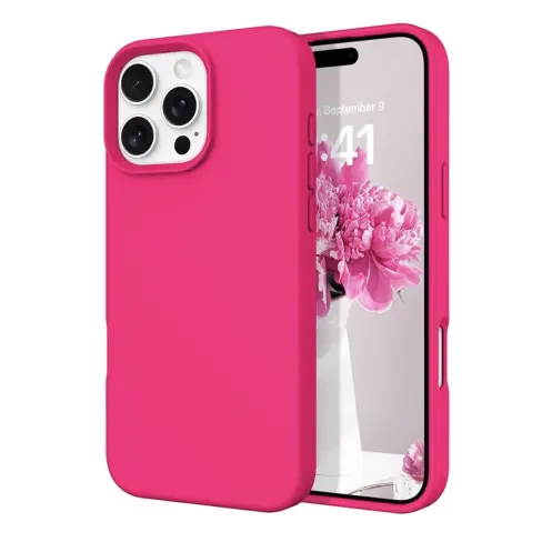 Funda de Silicona para Iphone 16 Pro Max - Color Rosa Fucsia Marca DOMAVER — imagen 1