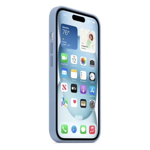 Funda de Silicona para Iphone 15 Original Apple - Color Azul Invierno — imagen 2