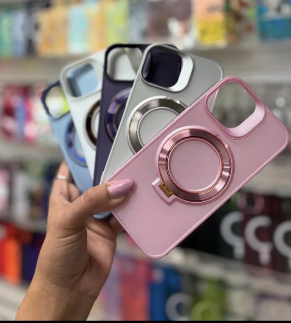 Funda con Soporte Integrado para Iphone 15 Pro Max - Color Rosa's foto | La Gran Manzana |  BizneCubano