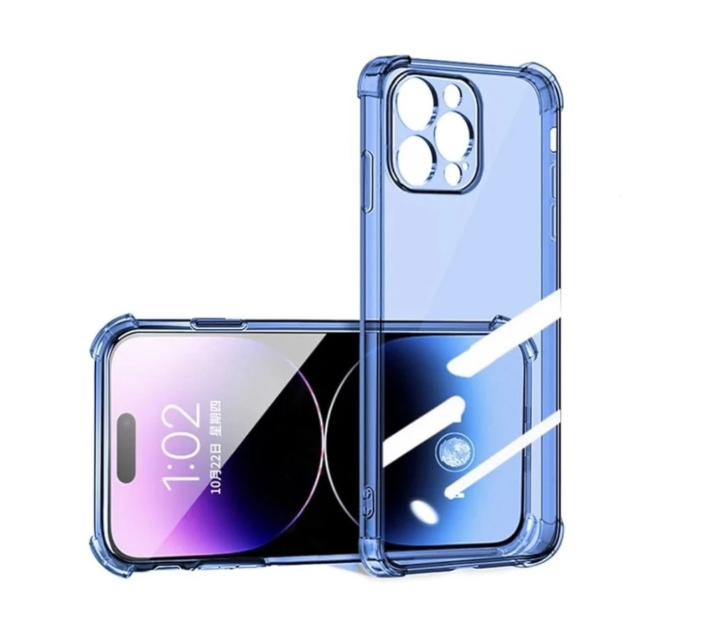 Funda de TPU Flexible , protección a prueba de golpes de 4 esquinas para Iphone 15 Pro Max - Color Azul Transparente's foto | La Gran Manzana |  BizneCubano