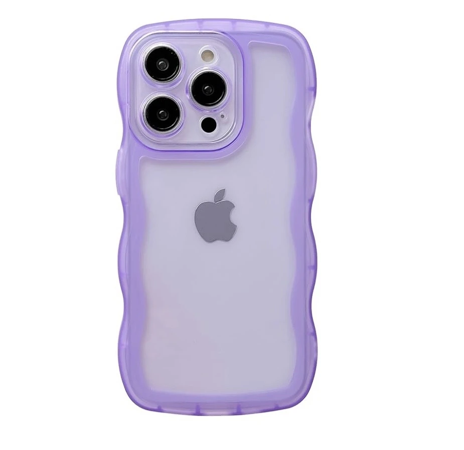 Funda de Color Sólido con marcos ondulados rizado transparente para Iphone 15 Pro - Color Morado's foto | La Gran Manzana |  BizneCubano