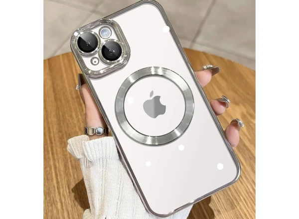 Funda de Magnético Metálico Brillante Transparente para iPhone 14 Plus con protección completa de la cubierta de la cámara's foto | La Gran Manzana |  BizneCubano