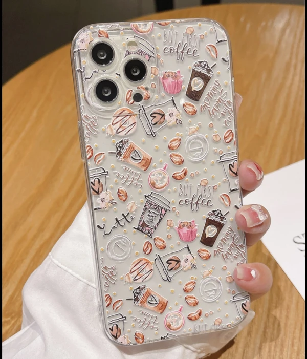 Funda para iPhone 14 Pro Max transparente con diseño de café's foto | La Gran Manzana |  BizneCubano