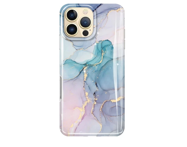 Funda de silicona compatible con iPhone 14 Pro Max, diseño de mármol - Color: azul rosa y morado's foto | La Gran Manzana |  BizneCubano
