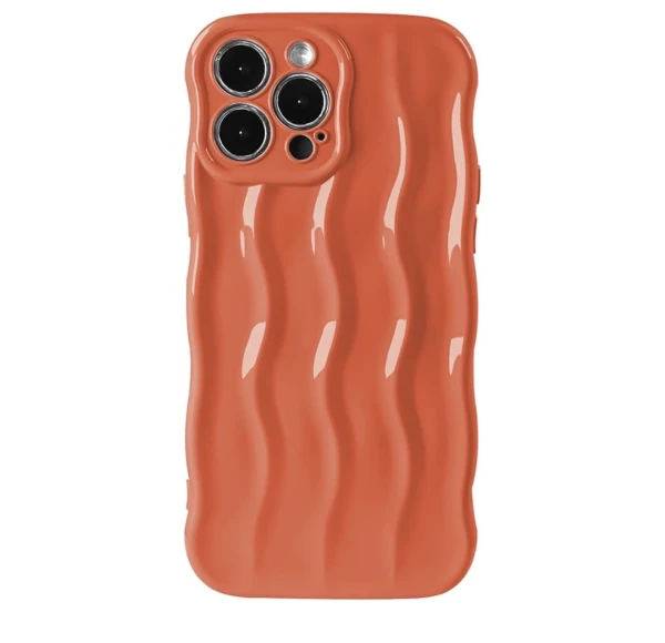 Funda compatible con iPhone 14 Pro de 6.1 pulgadas, bonita funda de teléfono brillante con patrón de ondas de agua, diseño de marco ondulado rizado para mujeres y niñas, TPU suave, ajuste's foto | La Gran Manzana |  BizneCubano