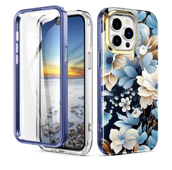 Funda de TPU Rígido diseño Floral 360• - Color Azul's foto | La Gran Manzana |  BizneCubano