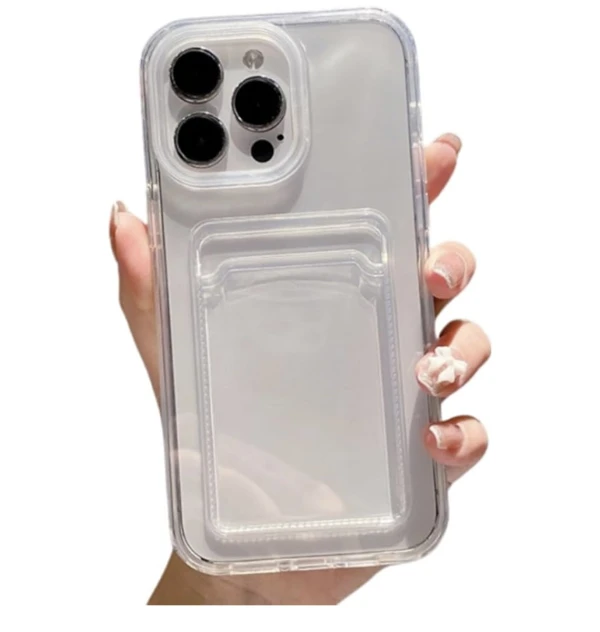 Funda compatible con iPhone 13 Pro, 3 en 1 con ranura para tarjeta de crédito - Color trasparente's foto | La Gran Manzana |  BizneCubano