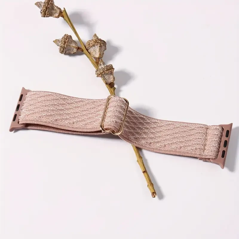 Correa elástica con trenzado ajustable para Apple Watch de 44mm - Color Rosa Palo's foto | La Gran Manzana |  BizneCubano