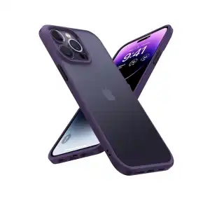 Funda Traslúcida Grado militar para Iphone 15 Pro Max - Color Malva miniatura 1