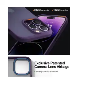 Funda Traslúcida Grado militar para Iphone 15 Pro Max - Color Malva miniatura 3