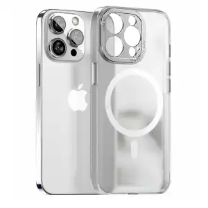 Funda Transparente con MagSafe para Iphone 15 Pro Max - Color Blanco / Plateado Marca AdirMi miniatura 1