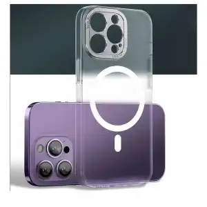 Funda Transparente con MagSafe para Iphone 15 Pro Max - Color Blanco / Plateado Marca AdirMi miniatura 2