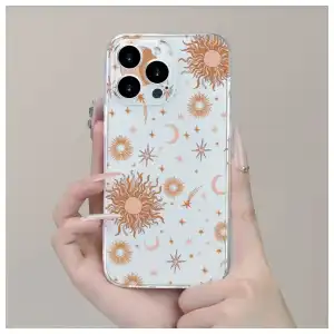 Funda de TPU Flexible con diseño de Sol y Luna para Iphone 15 Pro Max - Color Beige miniatura 1
