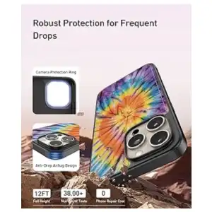 Funda Tipo Cartera con tarjetero para Iphone 15 Pro Max  - Color Arcoíris miniatura 2