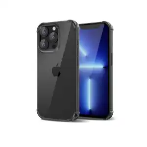 Funda de TPU Flexible, protección a prueba de golpes de 4 esquinas para Iphone 15 Pro Max - Color Negro Transparente miniatura 1
