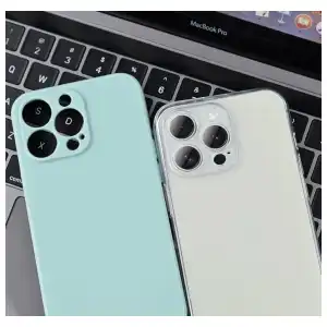 Funda de TPU Flexible Suave para Iphone 15 Pro Max - Color Verde Menta  Marca XIEWE miniatura 3