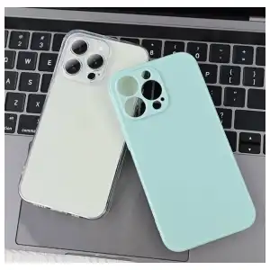 Funda de TPU Flexible Suave para Iphone 15 Pro Max - Color Verde Menta  Marca XIEWE miniatura 2