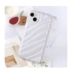 Funda de TPU Transparente diseño de patrón de ondas de agua, a prueba de golpes para Iphone 15 Plus - Color Clear Marca Zkacase miniatura 1