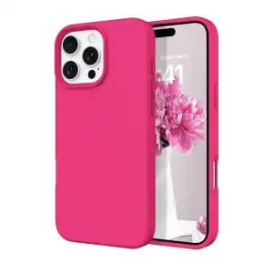 Funda de Silicona para Iphone 16 Pro Max - Color Rosa Fucsia Marca DOMAVER miniatura 1
