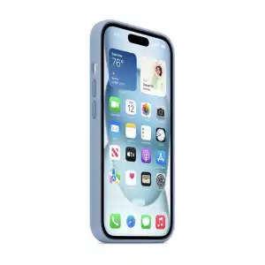 Funda de Silicona para Iphone 15 Original Apple - Color Azul Invierno miniatura 2