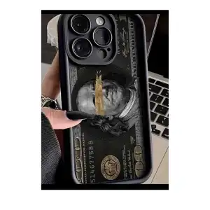 Funda de TPU Flexible para IPhone 14 Pro Max Diseño Bill Dollar - Color Negro miniatura 1